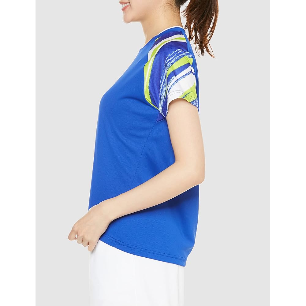 Mizuno 62JAA202 Women's Tennis Wear Game Shirt, Short Sleeve, Sweat Absorbent, Quick Drying