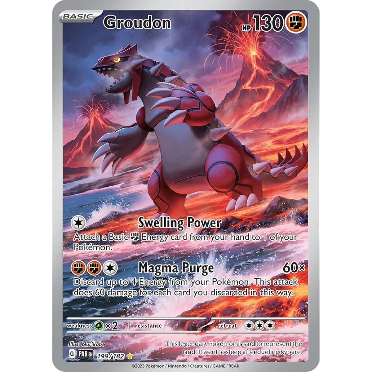 Pokemon - Groudon 199 - Paradox Rift - Illustrated Rare - Single Card