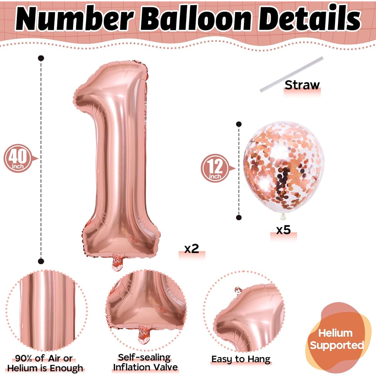 Number 16 Foil Balloons with Confetti Balloons for 16th Birthday Decorations