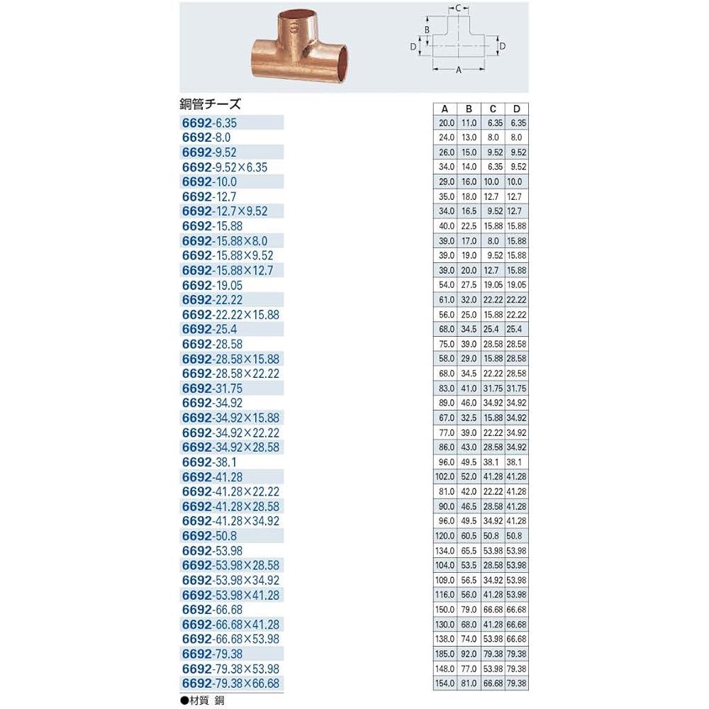 Kakudai Copper tube cheese 6692-79.38