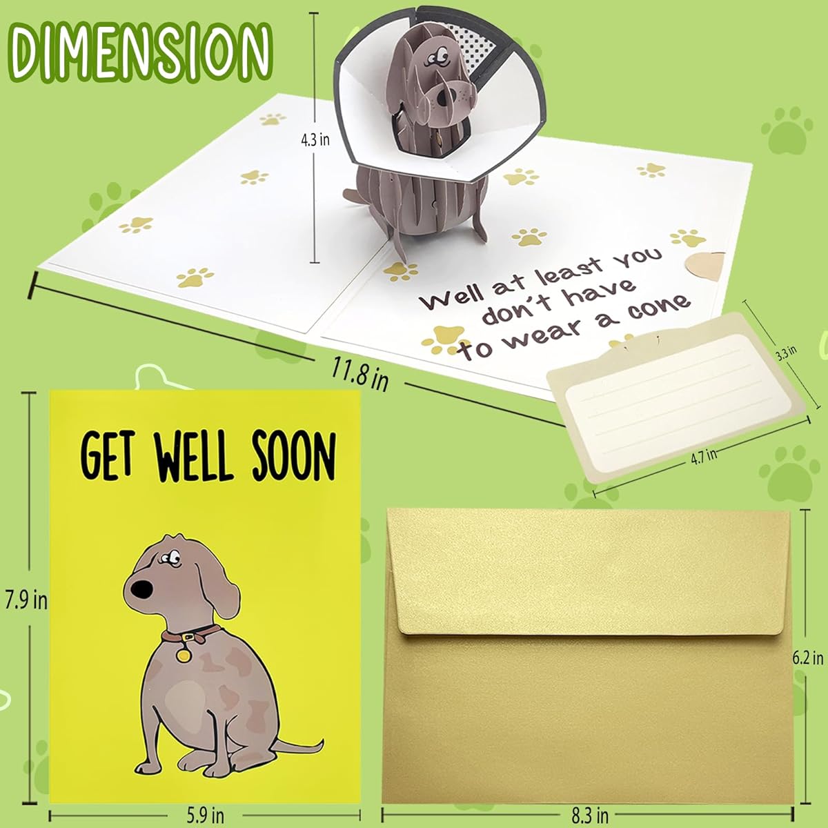 mmuue Funny Get Well Soon Greeting Card