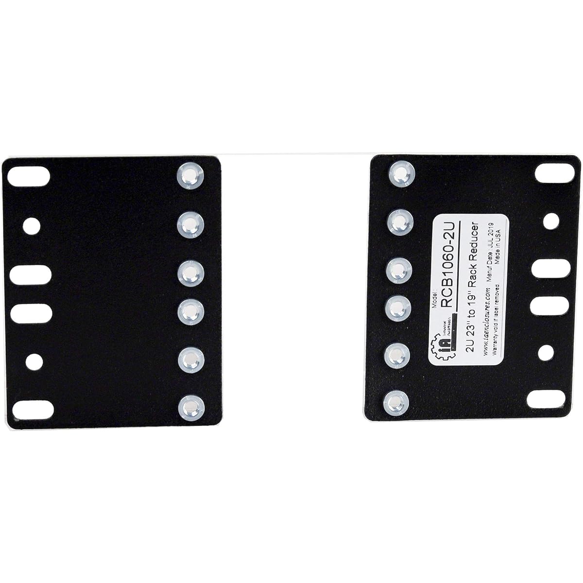 RCB1060-2U Rack Mount 2U 23" to 19" Rack Reducer Adapter for 2-Post or 4-Post Cabinets (1 Pair)