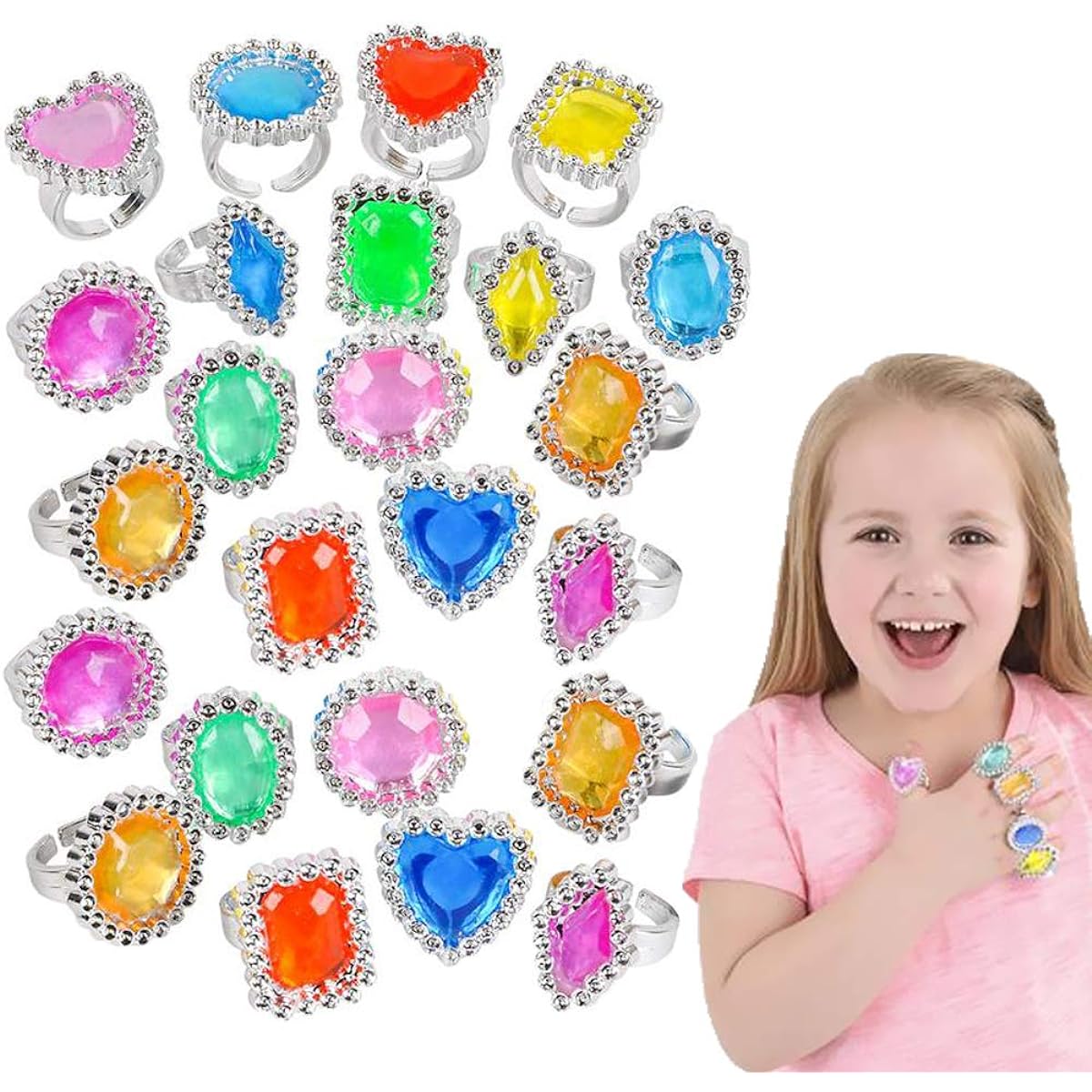 The Dreidel Company Plastic Jewel Ring 1"