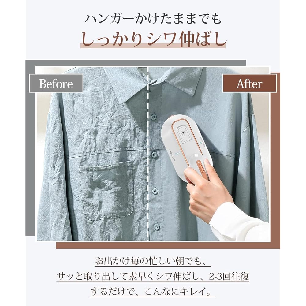 (2023 Newest Release/Multi-Use) Steam Iron, Clothes Steamer, Clothes Steamer, Hanger, Wrinkles, 15 Seconds Rise, 3 Steam Adjustment, 1200 W, Powerful Handy Steamer, 120 ML Tank, Easy to Use, Small,