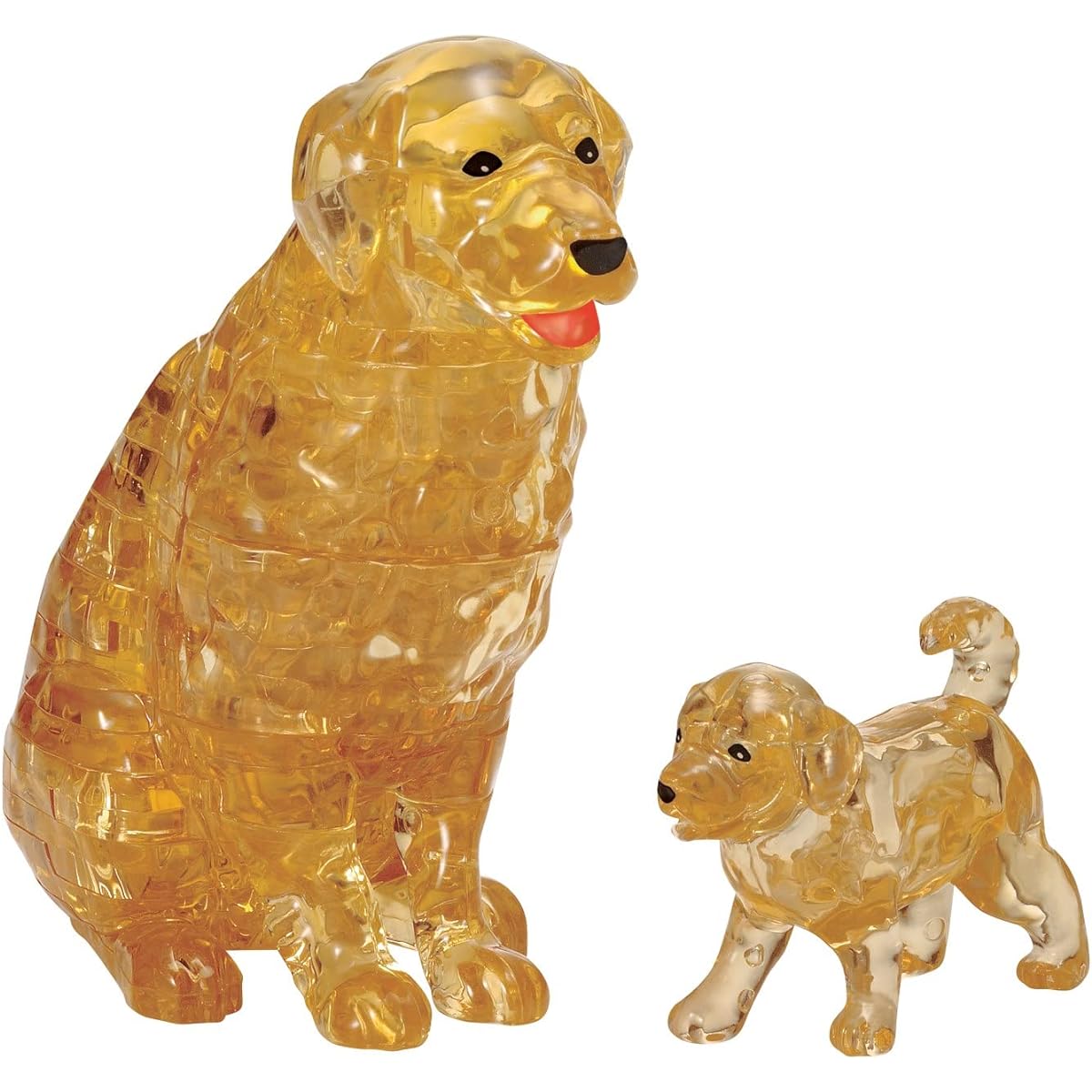 3D Crystal Puzzle Dogs and Puppies: 47 Pieces