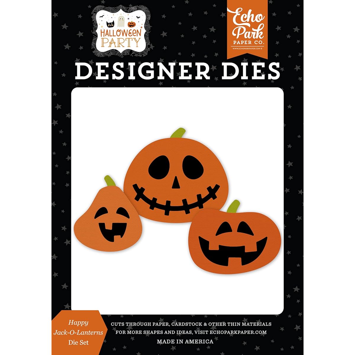 Echo Park Paper Company Happy Jack-o'-Lantern Set Dies, Multi