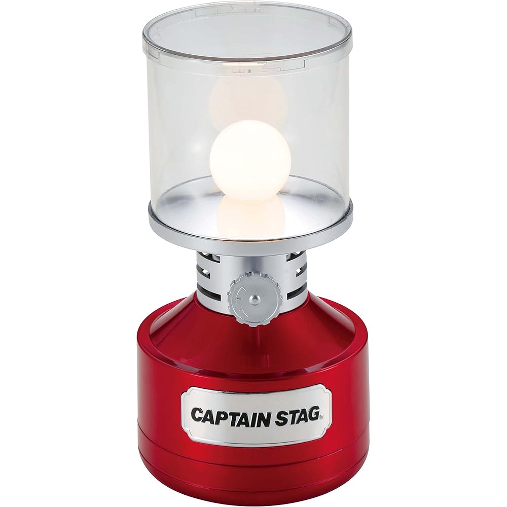 CAPTAIN STAG Camping Lantern Light Twin Light LED Lantern with Stained Glass Style Sheet