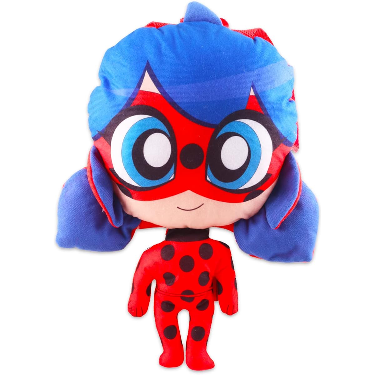 Miraculous Ladybug Plush Toy Set - 15" Miraculous Ladybug Plush Toy Set with Adjustable Carry Strap, Stickers and More (Miraculous Ladybug Gifts)