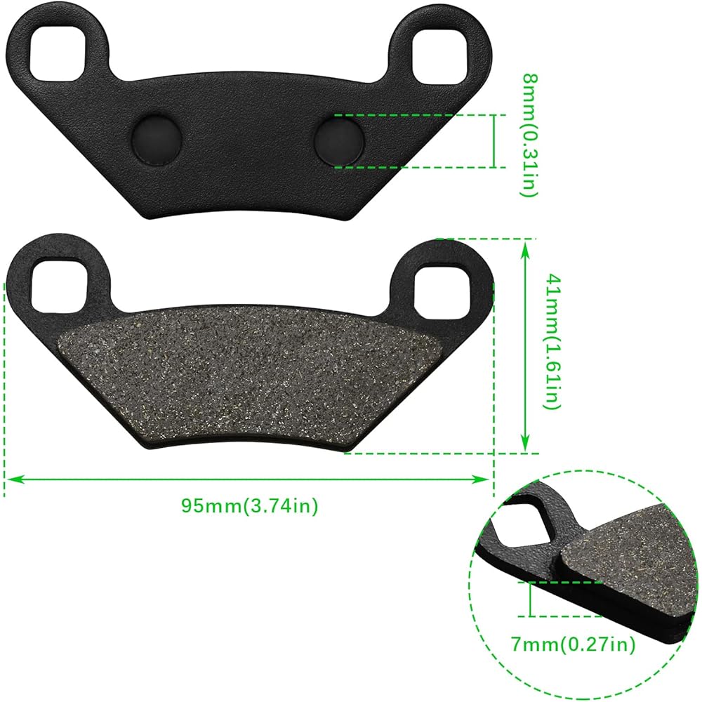 Brake Pads Front and Rear Compatible with Polaris Sportsman 570 EFI 2011-2018 / Forest Tracker 570 2015 / Sportsman 800 EFI 2010-2013