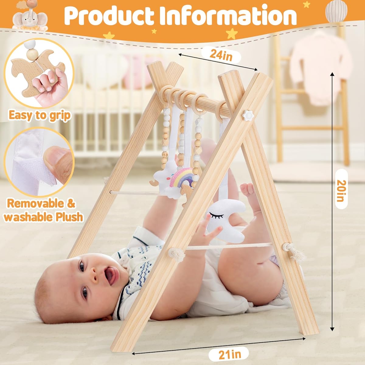 Wooden Baby Play Gym