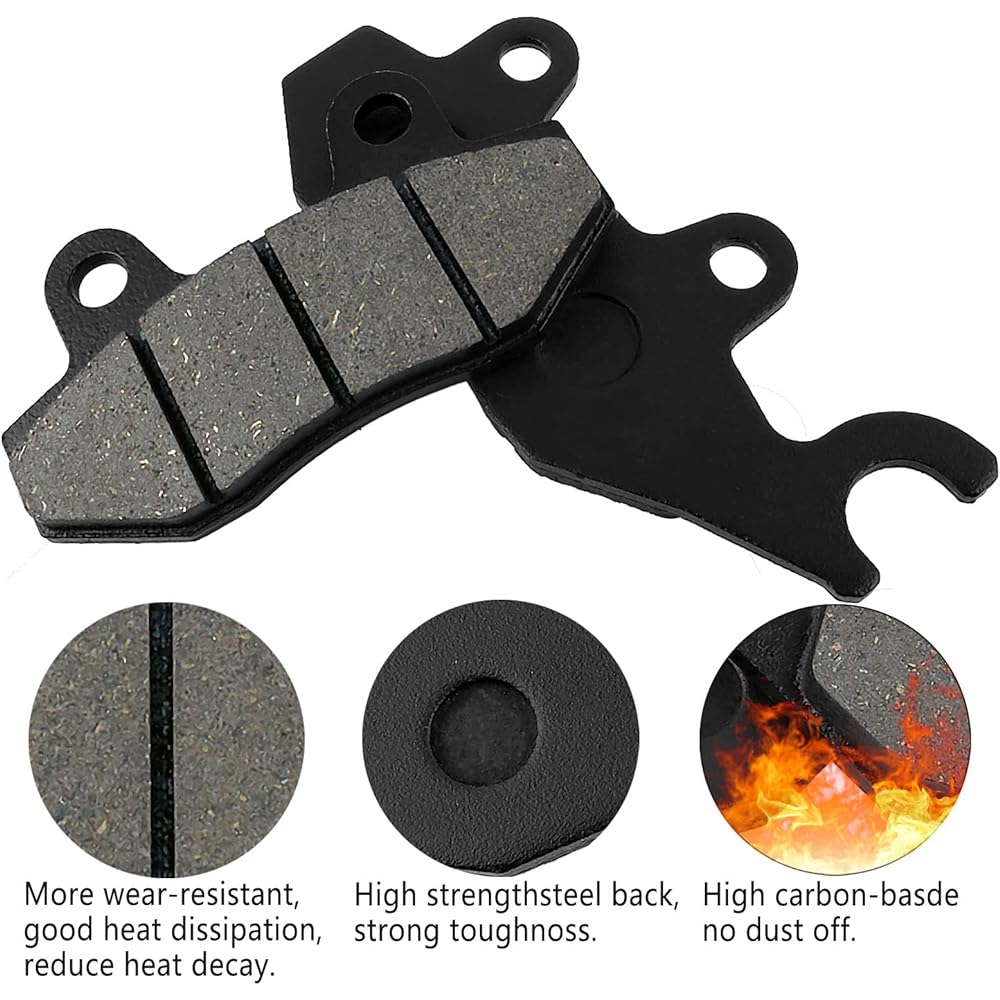 SOLLON Front and Rear Brake Pads Yamaha Raptor 700 YFM700 YFM700R YFM700RSE YFM700RSE2 YFM700RSP YFM700RSP2 YFM700RYR Yamaha Rhino 450 2006-2009 Rhino 60 200 200000 4-200 7