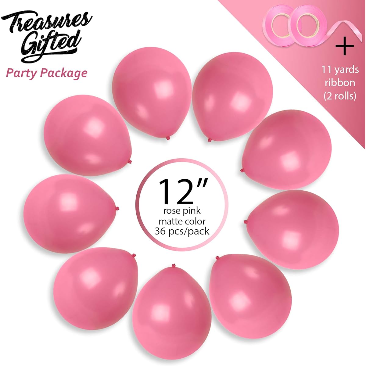 (Pack of 36, Pink) - Treasures Gifted Light Peach Blush Pink 30cm Latex Balloons 36 Pack Birthday Decorations for Baby Girl Shower or Bridal Fiestas Tropical Rose Garland Kit Centrepieces Decor