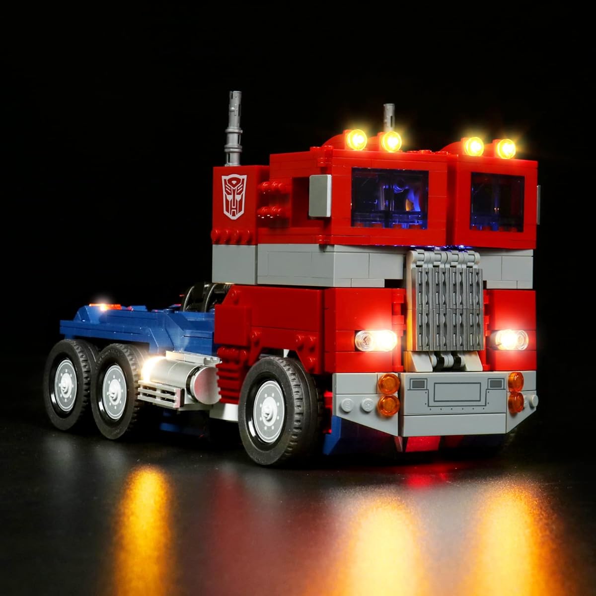 Lighting Kit for Lego Transformers Optimus Prime Building Set (No Lego), BrickBling Decorative Lights for Lego 10302-Classic Version