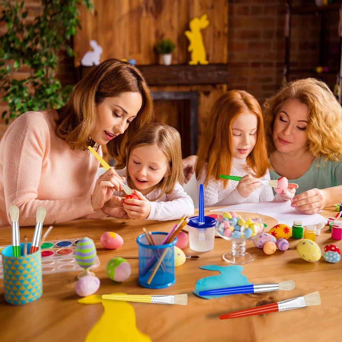 Kids Paint Brushes 18 Pieces Durable Paint Brushes for Kids Large Washable Chubby Paintbrushes Round Flat Preschool Brushes No Bristle for Beginner Painters Preschoolers