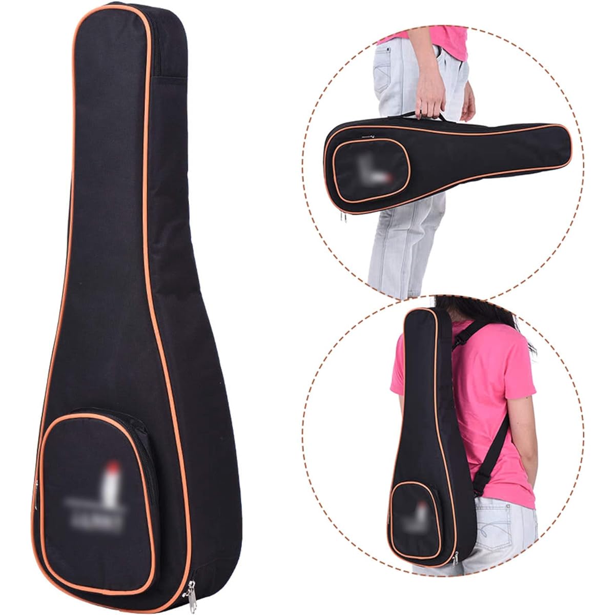 Ukulele 21" Acoustic Wooden Soprano Ukulele Ukelele Uke Spalt Maple Wood Carbon Strings Padded Carrying Bag String Strap Clip-on Tuner Musical Instrument Ukulele,