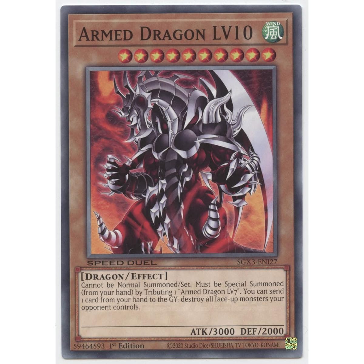 Armed Dragon LV10 - SGX3-ENI27 - Common - 1st Edition
