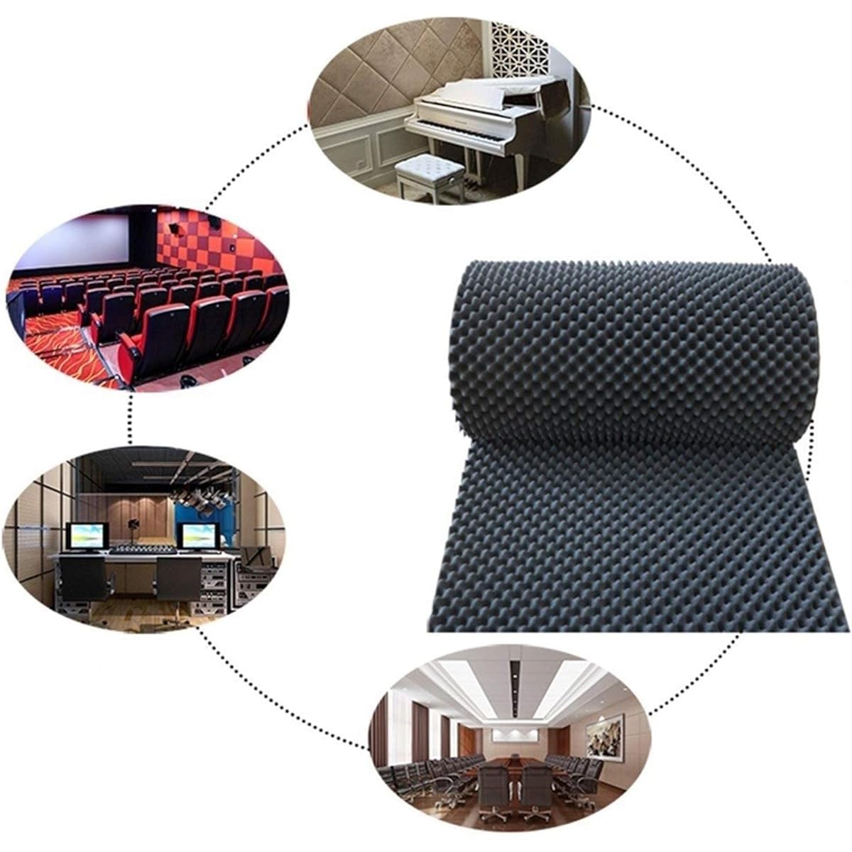 Drum room soundproof cotton, soundproof damping sound absorbing cotton Gym factory Acoustic panel Size: 15M