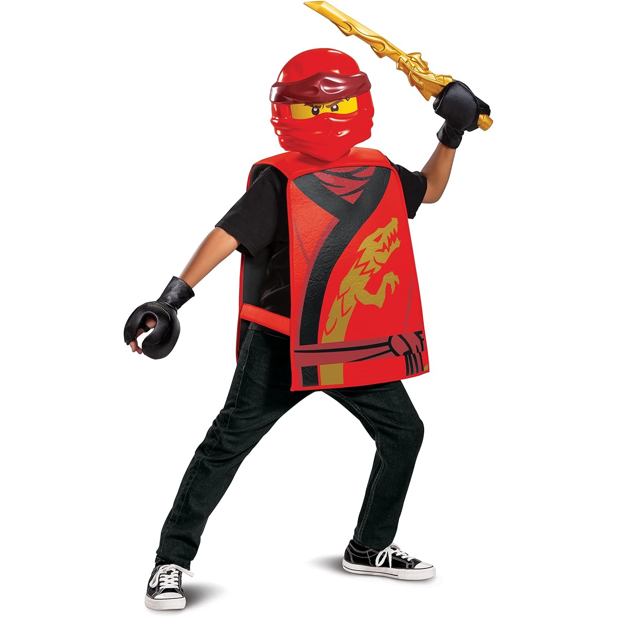 Kai Costume for Kids, Lego Ninjago Legacy Theme, Basic Character Accessories, Single Child Size