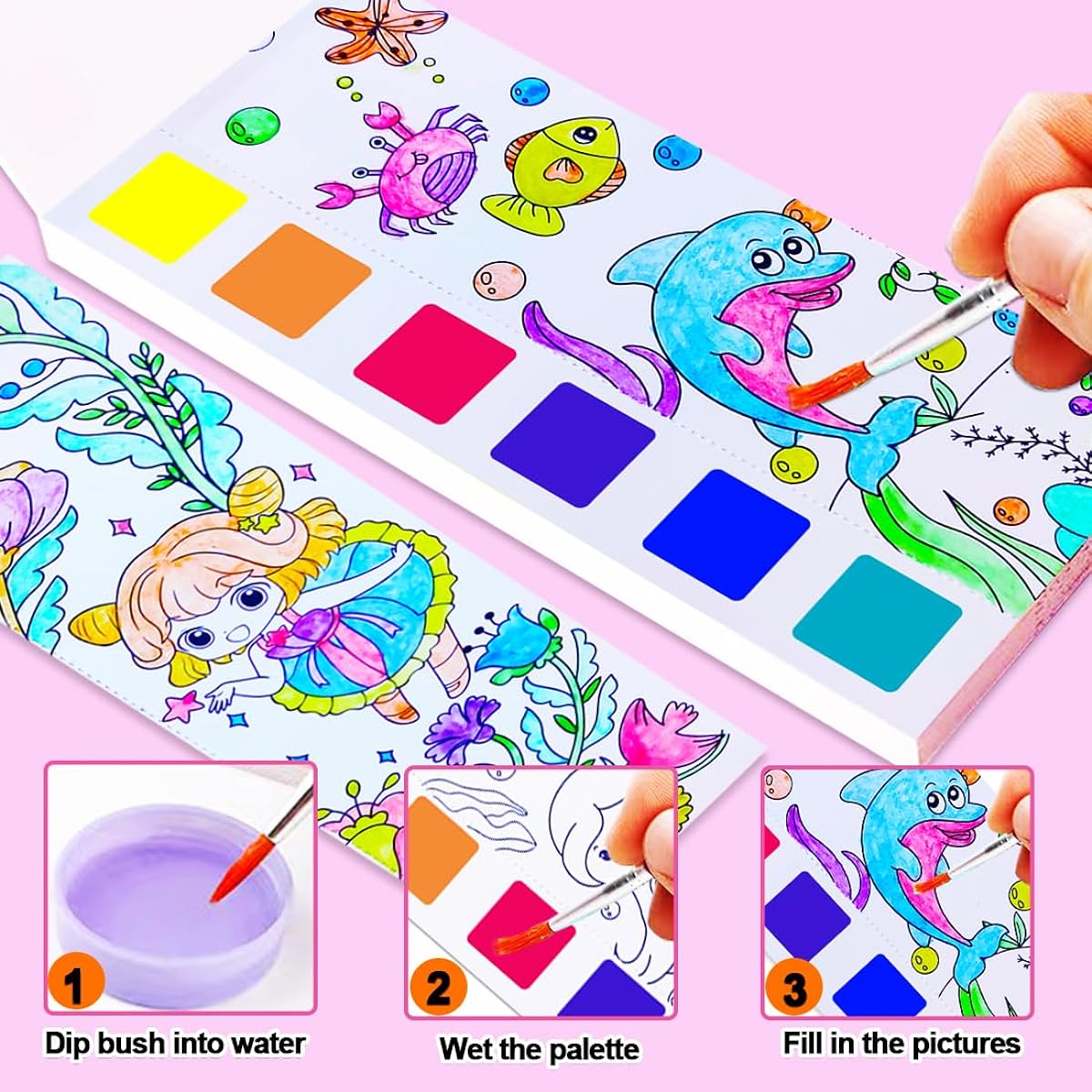 JUNQIU watercolor paint set of 2 for children