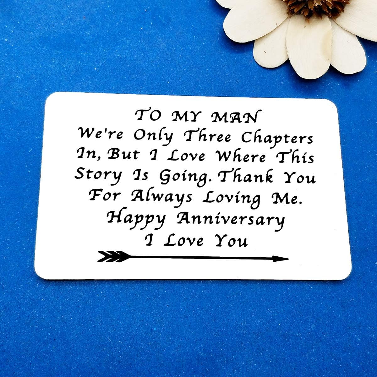 Wallet Insert Cards Anniversary Wedding Gifts for Husband/Boyfriend 3 Year Anniversary Cards Wedding/Engagement/Boyfriend/Engagement/Birthday/Valentine Gifts I Love You Gifts for Him