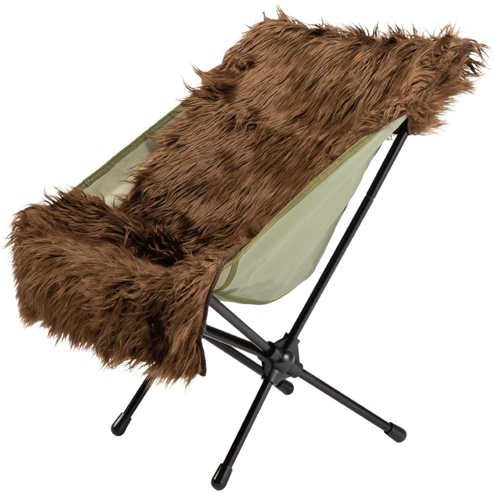 BUNDOK chair cover BD-120 for one person, brushed, warm brown