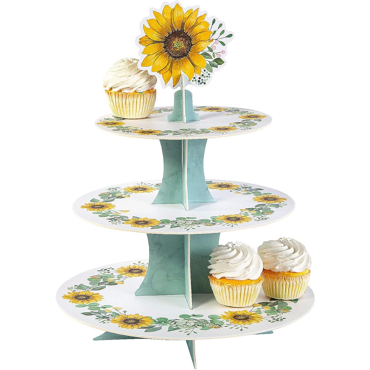 Fun Express Sunflower Party Cupcake Stand - Party Supplies - 1 Piece