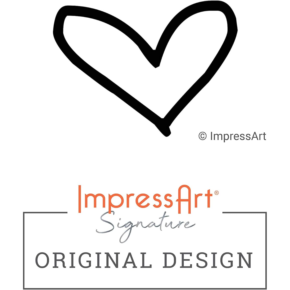 ImpressArt - Whimsy Heart Metal Stamp DIY Lovecraft Handmade Jewelry Making Stamping and Punching (3mm)
