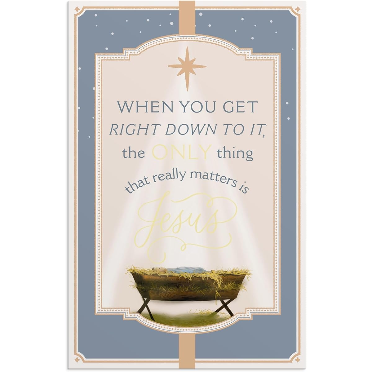 DaySpring 50th Anniversary - The Only Thing That Really Matters is Jesus - Box of 18 Christmas Cards & Envelopes