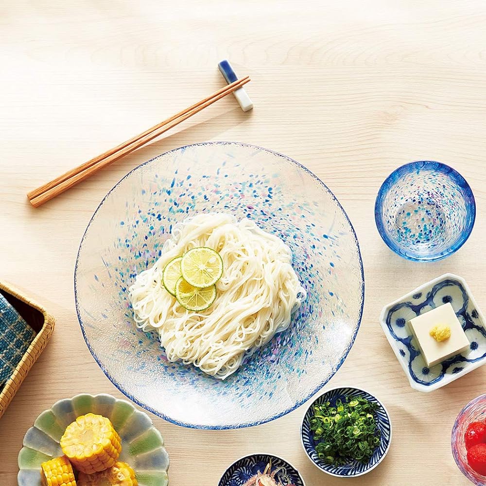 Toyo Sasaki Iroshizuku Noodle Plate, Made in Japan, Set of 3, Pink, Approximately φ24 x 4cm