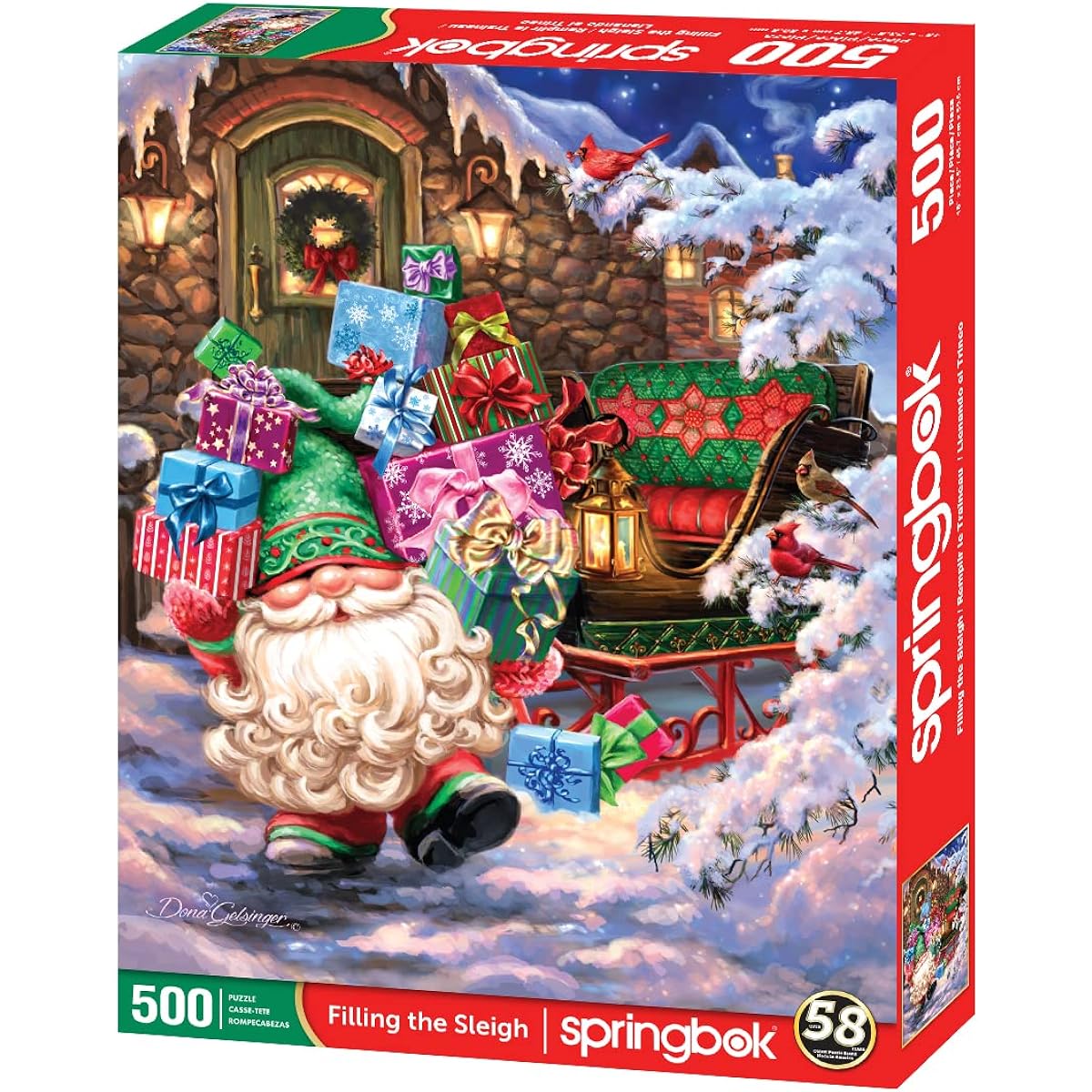 Springbok 500 Piece Jigsaw Puzzle Fill a Sled Made in the USA
