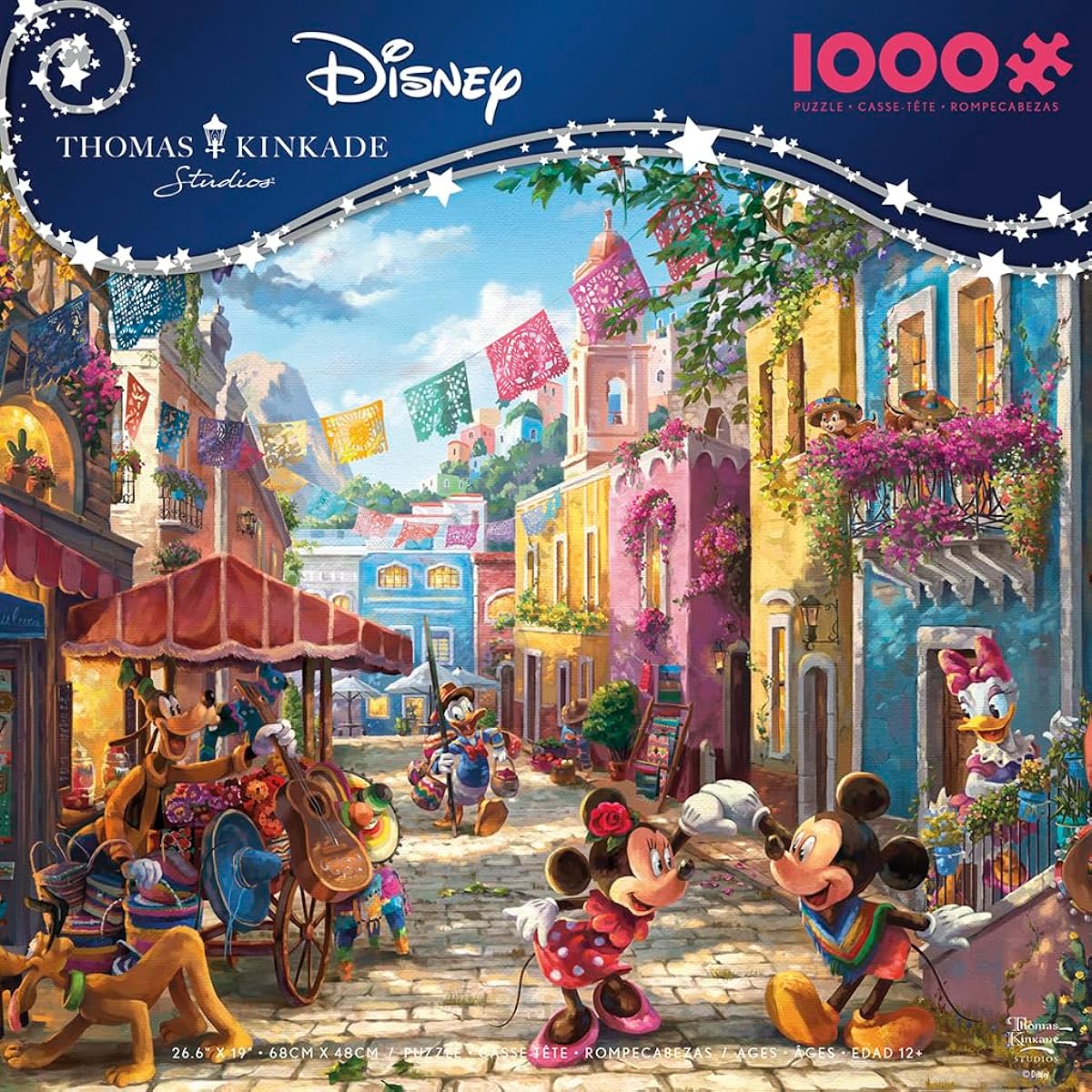 Ceaco - Thomas Kinkade - Disney - Mickey and Minnie in Mexico - 1000 Piece Jigsaw Puzzle
