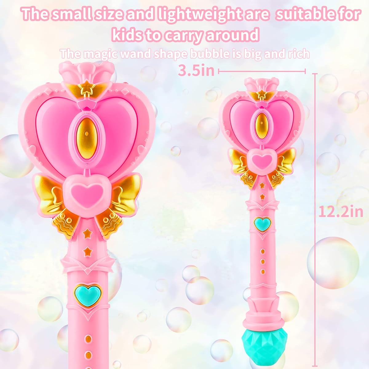 Pink Bubble Wand Princess Toy Gift for Girls/Kids