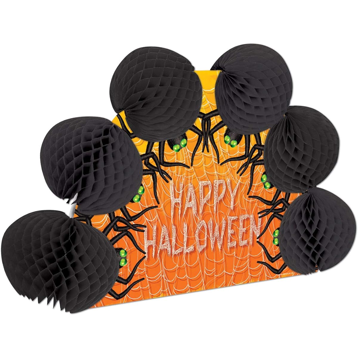 Beistle Halloween Spiders pop-over Centerpiece、10-inch