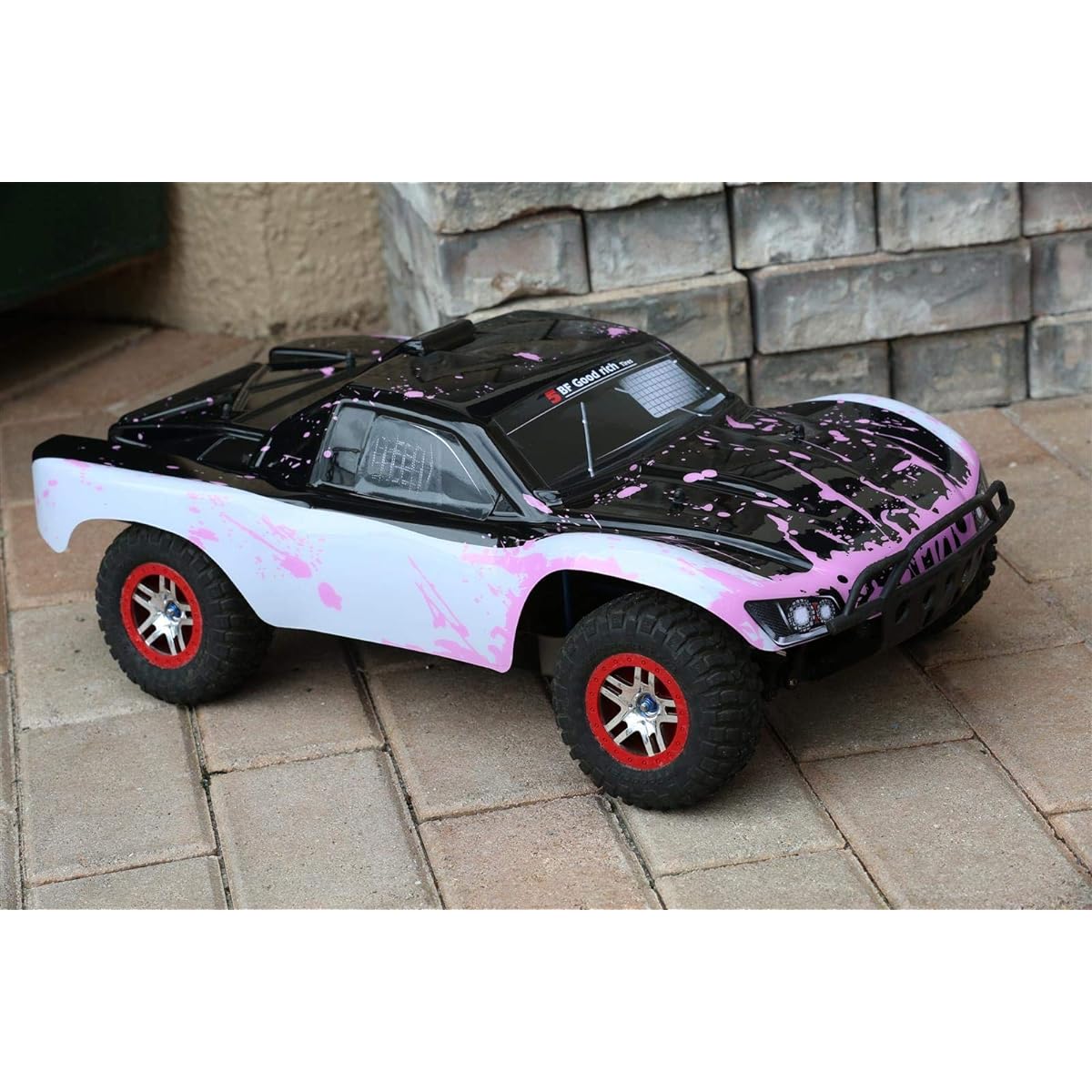 SummitLink SS-WBP-01 Replacement Custom Body Matte Pink White/Black for 1/10 Scale RC Cars and Trucks (Truck Not Included)