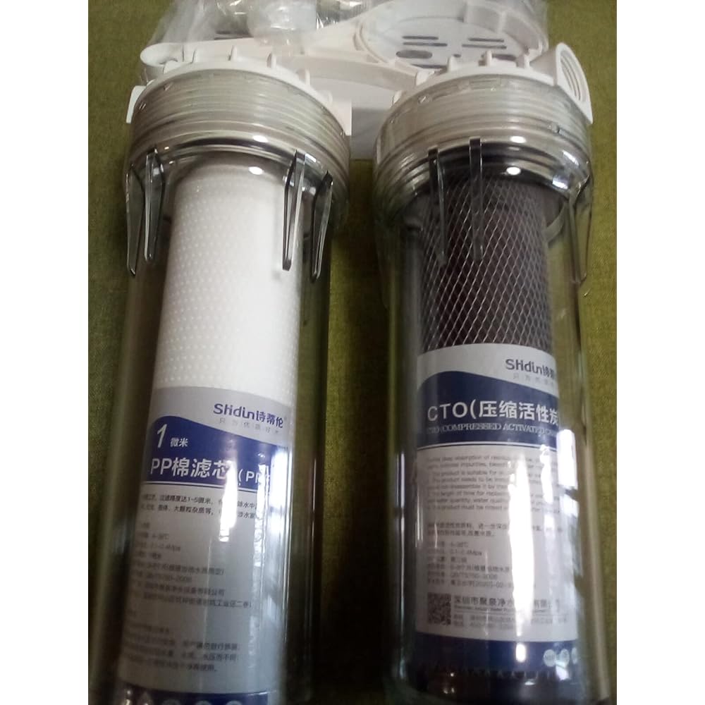 Water purifier filter for tropical fish, 10 inch PP cotton, residual chlorine removal, descaling, impurity removal, 2-tube filter