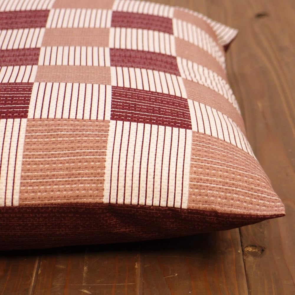 Zabuton cover set of 5 59 63 Happan size 59 x 63cm Set of 5 Made in Japan 100% cotton Reversible type Japanese checkered red