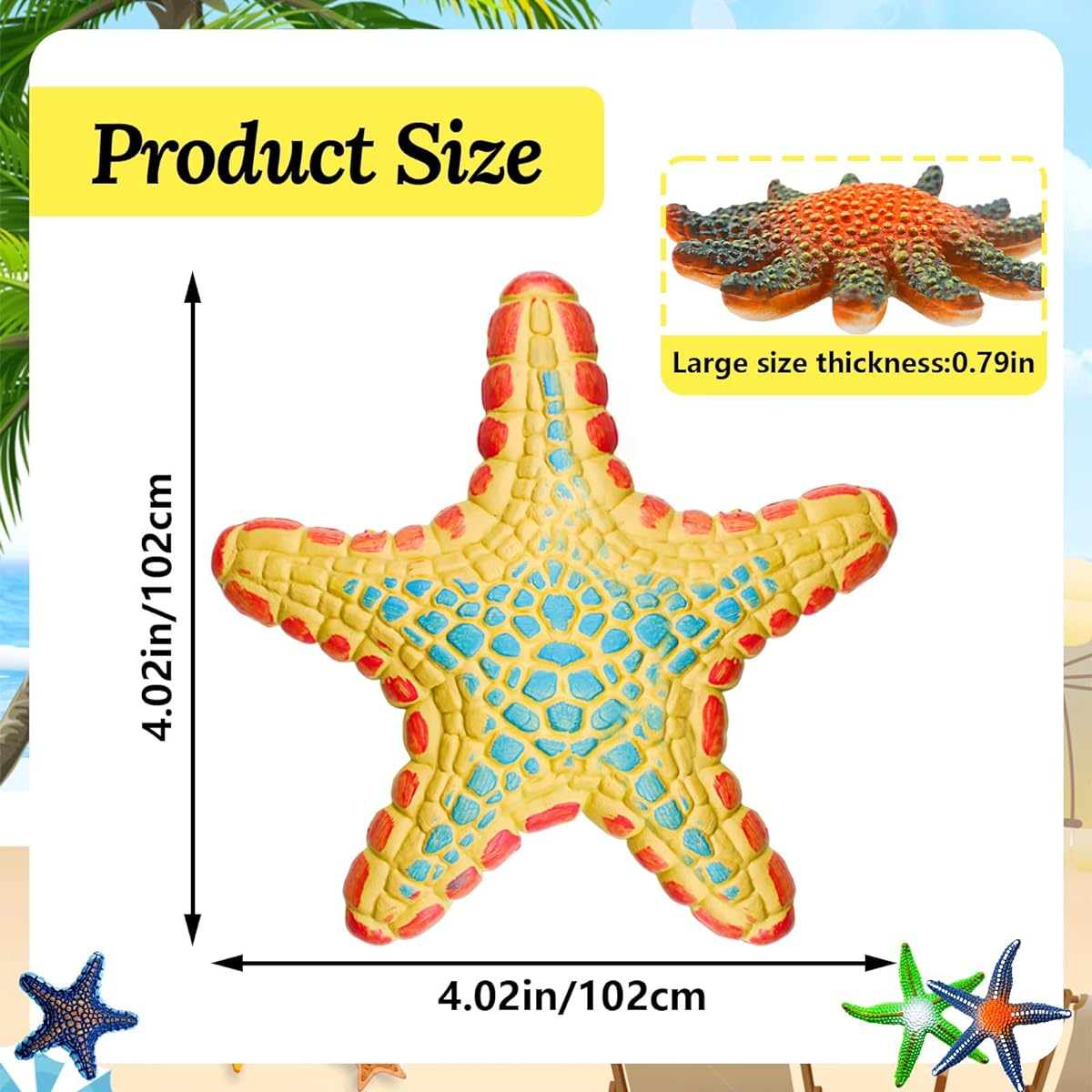 Rismise Starfish Toys 8pcs Diving Pool Toys Colorful Starfish Bath Toys Starfish Sea Animals Set Starfish Figures Dive Throw Toys Underwater Summer Swimming Toys Kids Birthday Beach Aquarium Filler