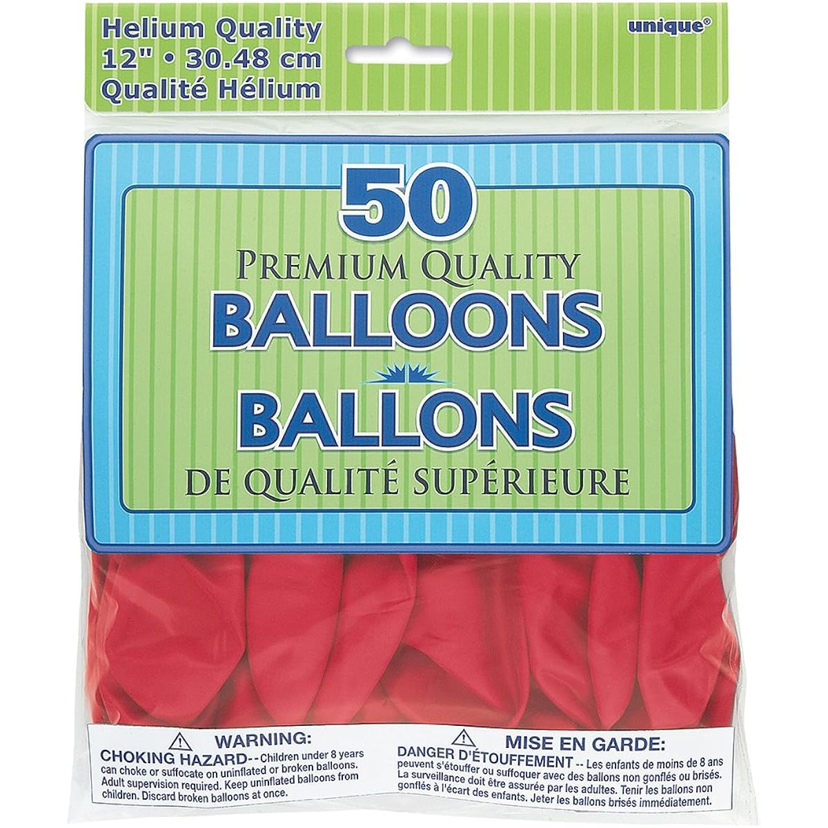 12" latex balloon crystal scarlet red, 50 ct