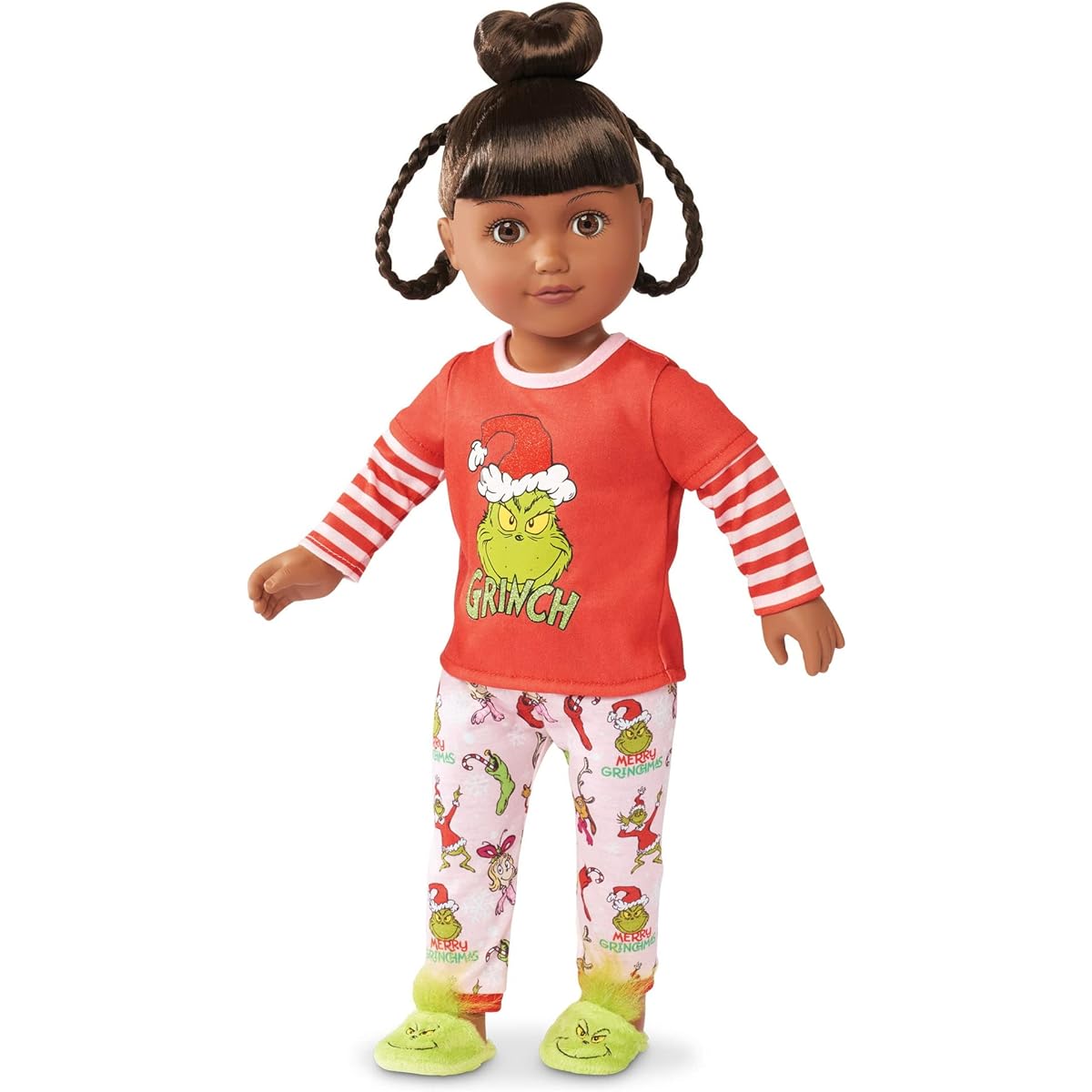 My Life As Poseable Grinch Sleepover 18 inch Doll (Dark Brunette Hair, Brown Eyes)