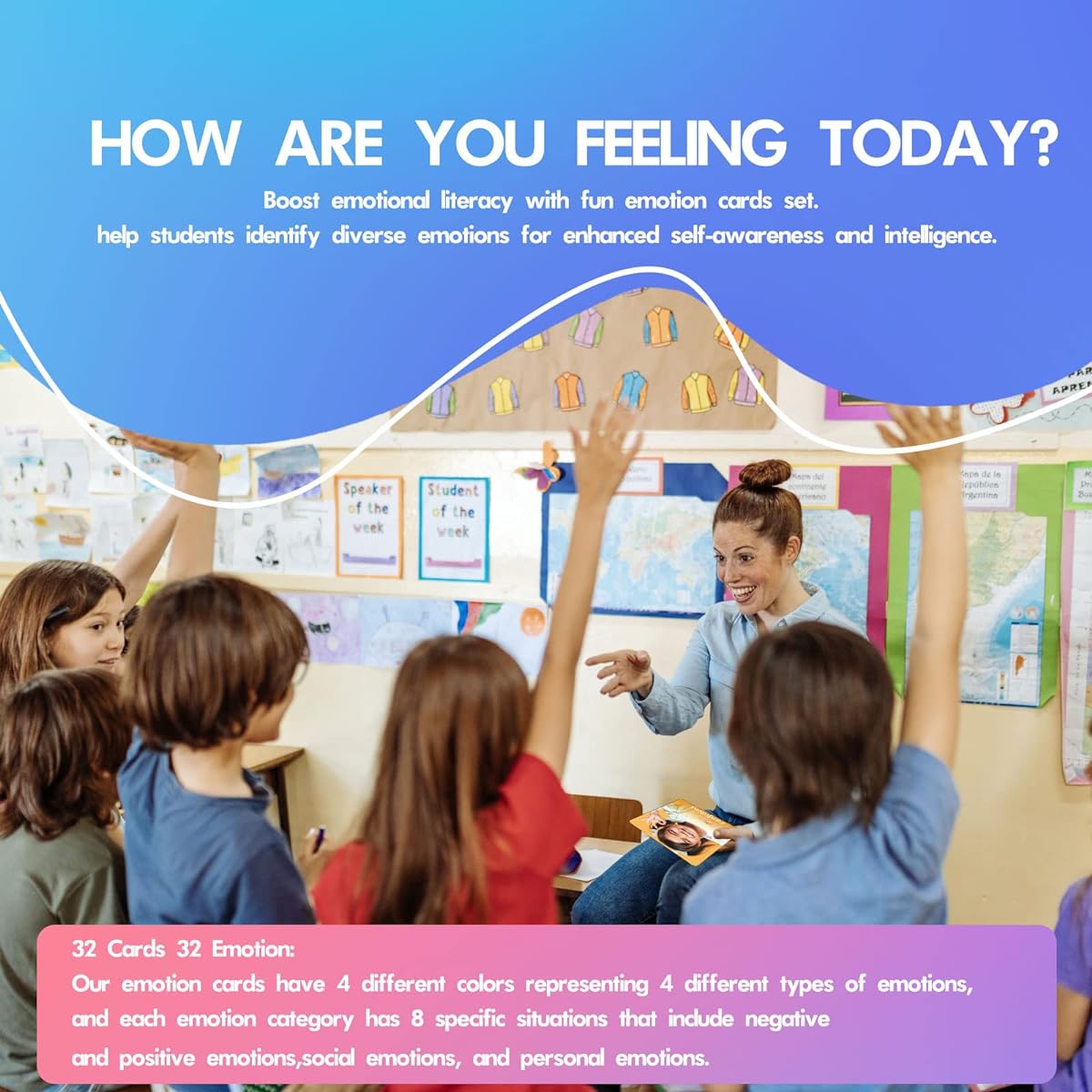 MEROCO Feelings Emotions Therapy Cards for Kids, Realistic Picture Cards, Speech Therapy Mirror, Aba Therapy Materials, Autism, Social Emotional Learning Materials