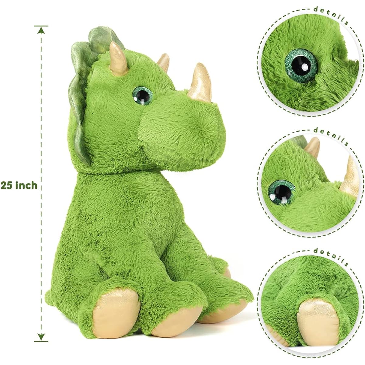 Tezituor Stuffed Animal Triceratops Plush Toy Large Dinosaur Plush Toy Dinosaur for Boys Girls Kids 24 Inch
