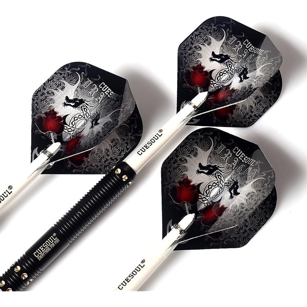 CUESOUL Dragon Deluxe Brass Steel Tip Dart Set, 21g