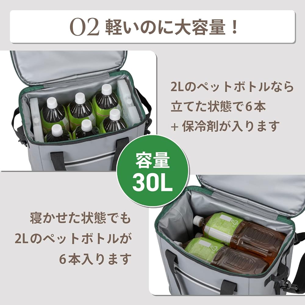 G.G.N. Soft Cooler Bag Cooler Box 30L Made in Japan Uses Metal Sheet Foldable Leisure Bag Cooler Box Small