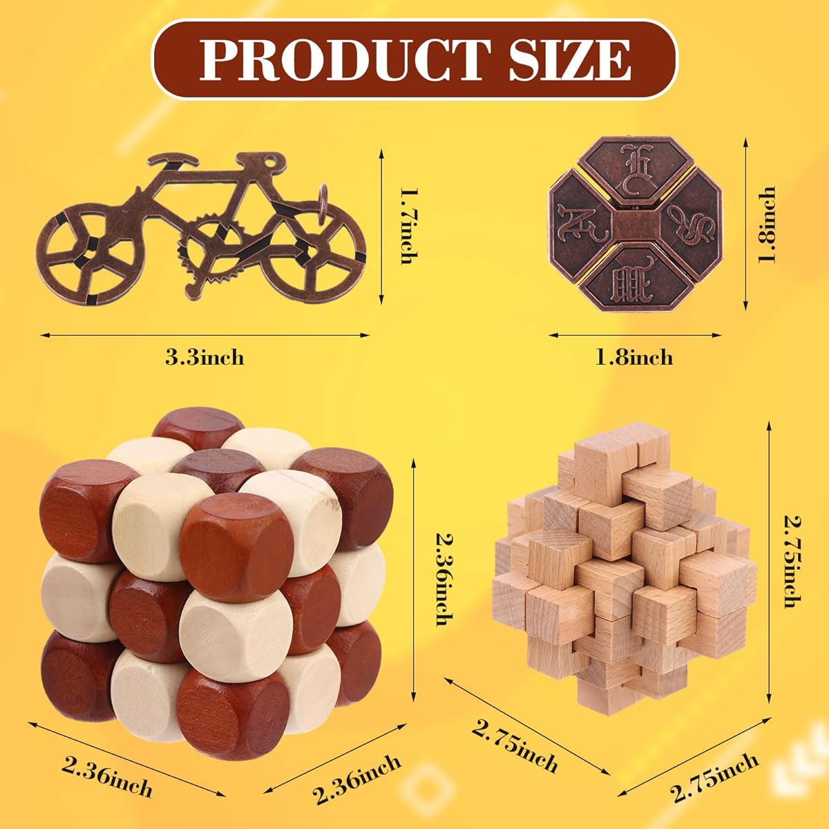36 Piece Metal Puzzle 3D Puzzle Game Toy Brain Game