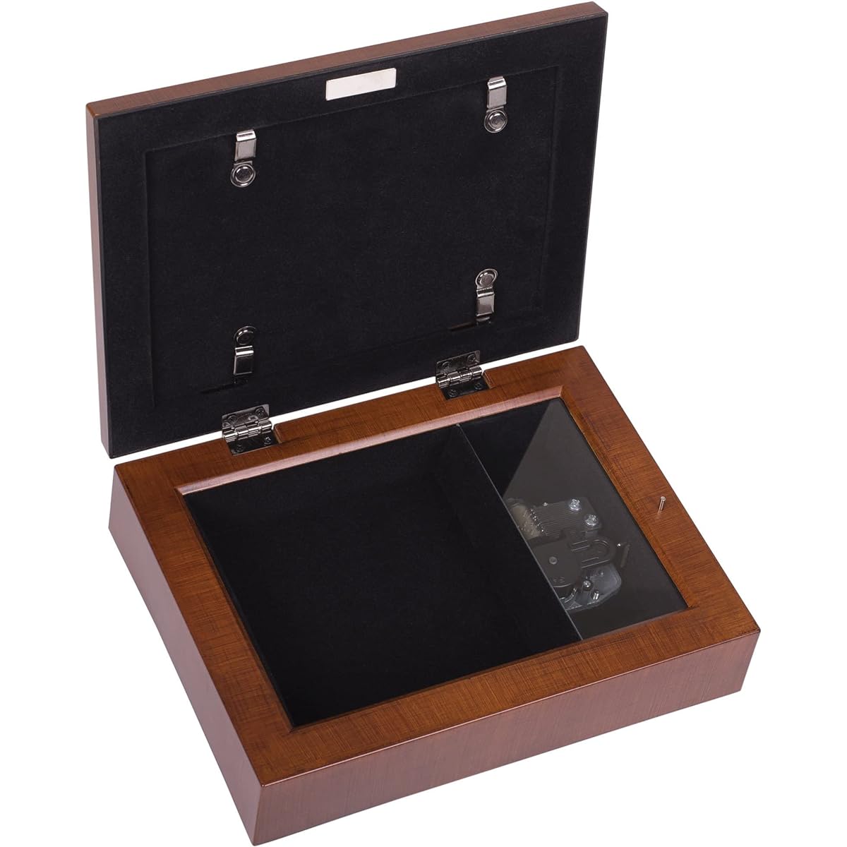 God Gives Good and Precious Wood Finish Jewelry Music Box Plays Wind Beneath My Wings