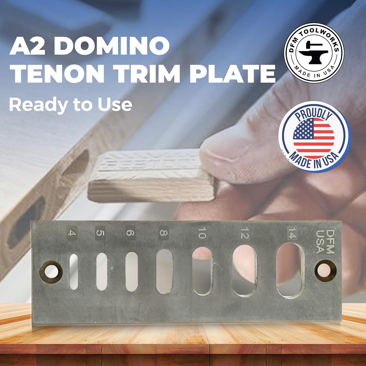 DFM A2 Domino Tenon Trim Plate Made in USA Compatible with Festool Domino Joiner