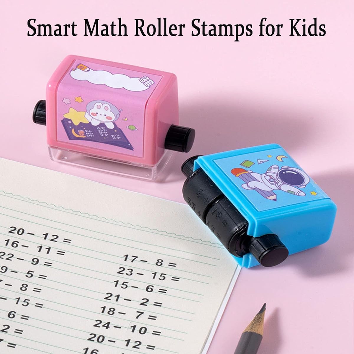 Smart math roller stamps for kids (4 pieces)