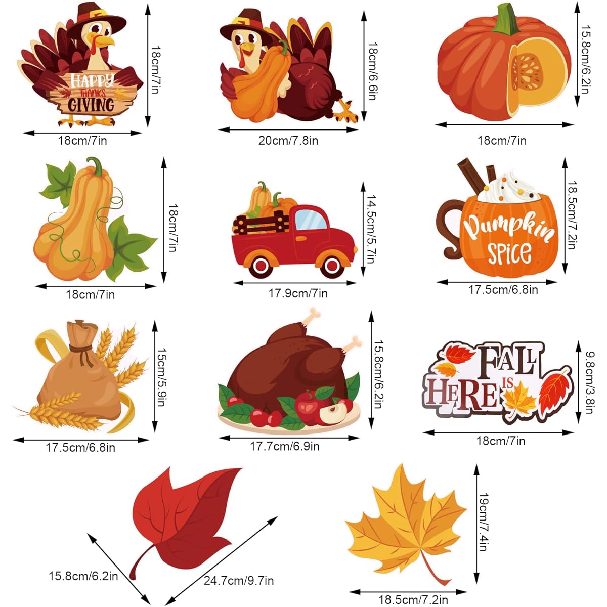 STEFORD Thanksgiving Hanging Swirls 51 Pieces Thanksgiving Ceiling Decor Autumn Hanging Ornaments Thanksgiving Party Streamer Supplies