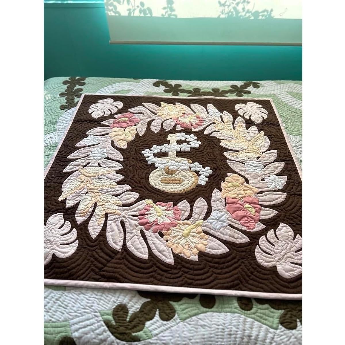 Authentic Tapestry Ukulele Chocolate Brown Hawaiian Quilt