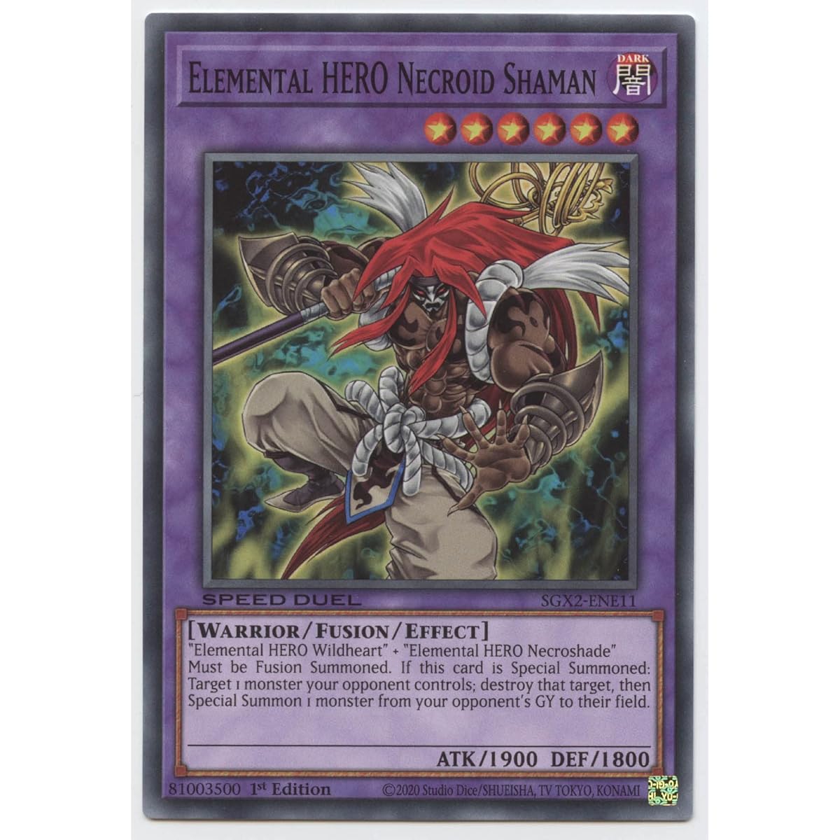 Elemental Hero Necroid Shaman - SGX2-ENE11-Common - 1st Edition.